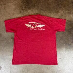 Red vintage 90s Joe. surf tee with cool graphic Size men's XL
